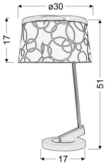 IMPRESJA LAMPA 1*60W E27 CZARNA CHROM IMPRESJA LAMPA 1*60W E27 CZARNA CHROM