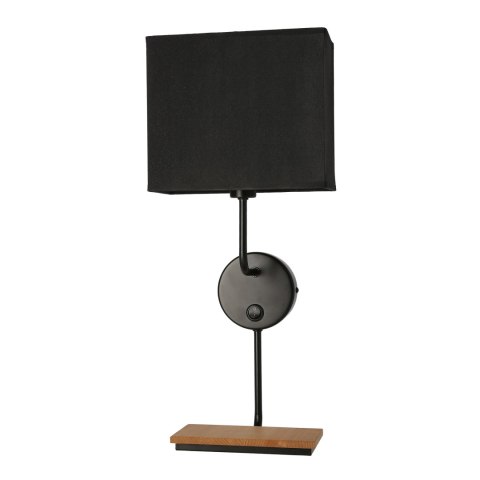 Keto lampa kinkiet czarny 1x40w e14 abażur czarny z włącznikiem