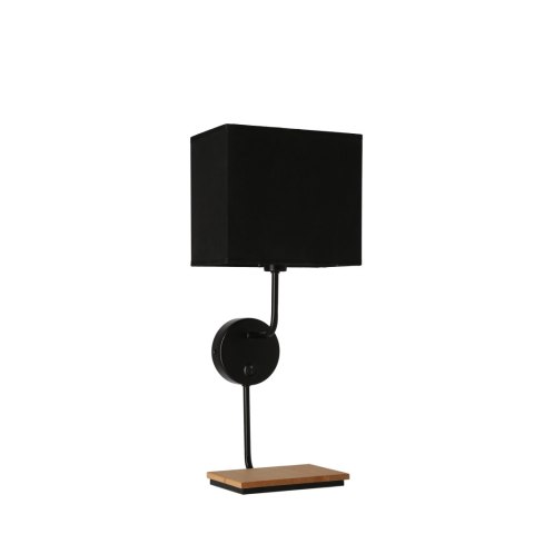 Keto lampa kinkiet czarny 1x40w e14 abażur czarny z włącznikiem