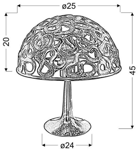 LAME LAMPA GABINETOWA H-46 1X60W E27 CHROM LAME LAMPA GABINETOWA H-46 1X60W E27 CHROM