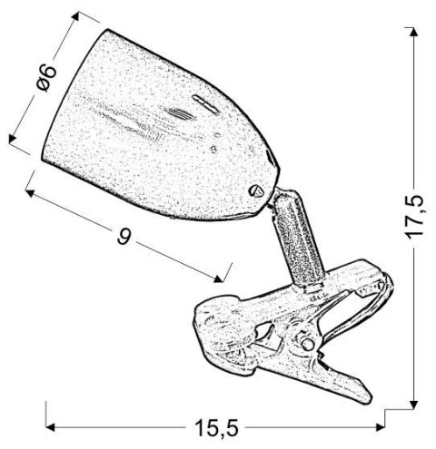 LED CLIP LAMPA KLIPS 1X3W LED CZERWONA LED CLIP LAMPA KLIPS 1X3W LED CZERWONA