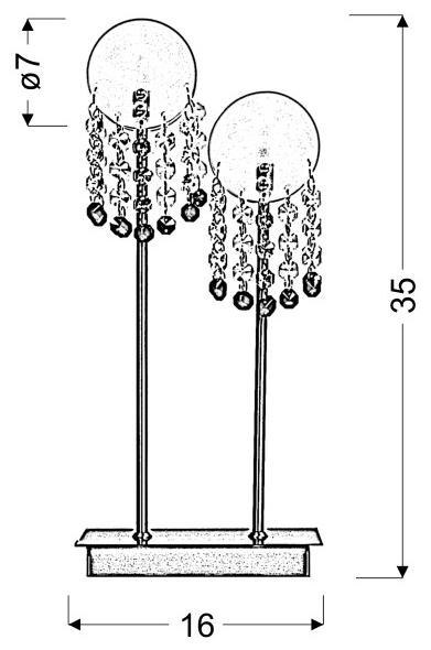 LUXOR LAMPA 2*20W G4 NIKIEL MAT LUXOR LAMPA 2*20W G4 NIKIEL MAT