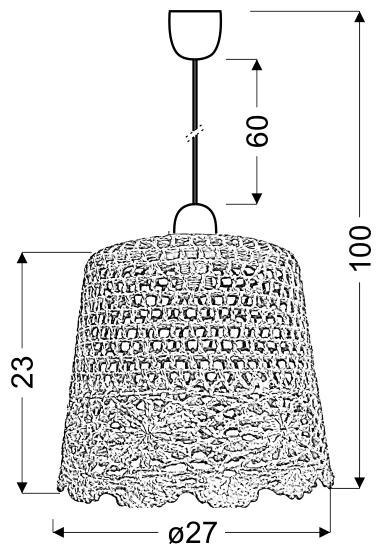 NONNA LAMPA WISZĄCA 27 1X60W E27 RÓŻOWY NONNA LAMPA WISZĄCA 27 1X60W E27 RÓŻOWY