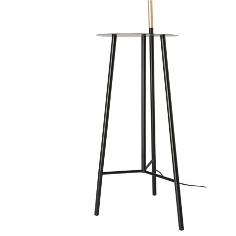 PERRET LAMPA PODŁOGOWA CZARNY+ZŁOTY MATOWY 2X15W GU10 KLOSZ CZARNY