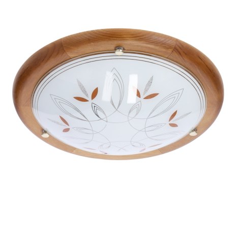 RUSTICA LAMPA SUFITOWA PLAFON 30 DREWNO STANDARD 1X60 W E27 DĄB