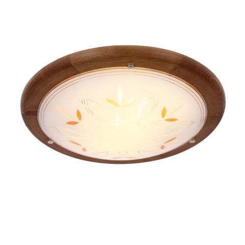 RUSTICA LAMPA SUFITOWA PLAFON 40 DREWNO STANDARD 1X60 W E27 DĄB