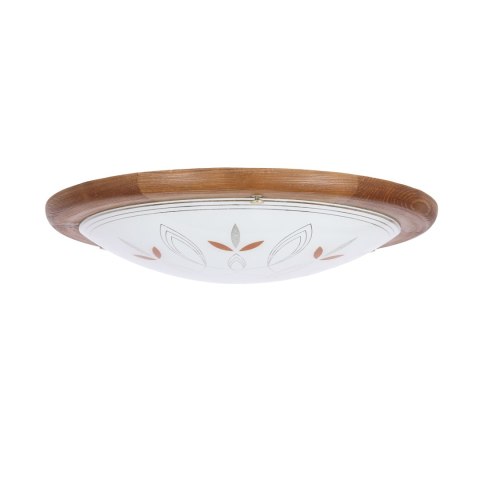RUSTICA LAMPA SUFITOWA PLAFON 40 DREWNO STANDARD 1X60 W E27 DĄB