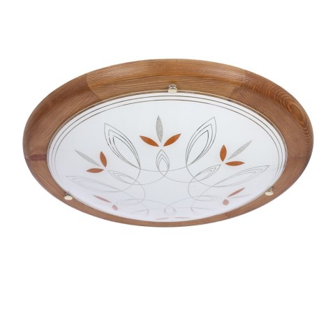 RUSTICA LAMPA SUFITOWA PLAFON 40 DREWNO STANDARD 1X60 W E27 DĄB