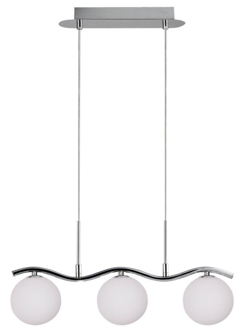 Ramon lampa wisząca chromowy 3x40w g9 klosz biały Ramon lampa wisząca chromowy 3x40w g9 klosz biały