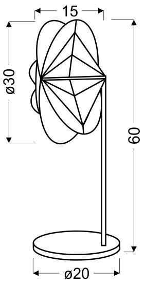 SPIDER LAMPA 1X40W E14 60 CM CZARNA SPIDER LAMPA 1X40W E14 60 CM CZARNA