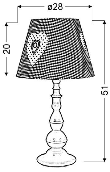 SWEET 2 LAMPA GABINETOWA 1X60W E27 RÓŻOWA SWEET 2 LAMPA GABINETOWA 1X60W E27 RÓŻOWA