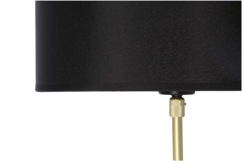 TEGOLA LAMPA PODŁOGOWA CZARNY+ZŁOTY MATOWY 1X60W E27 ABAŻUR CZARNY
