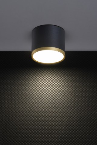 TUBA LAMPA SUFITOWA 9W LED 8,8/7,5 ZŁOTY+CZARNY 4000K