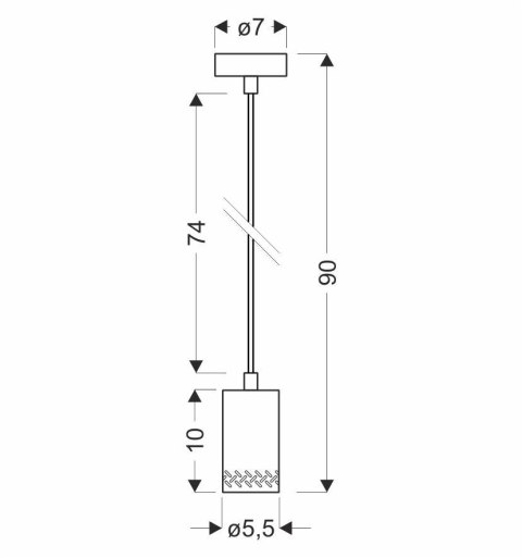 Tubo lampa wisząca czarny 1x25w gu10 klosz 10cm drewniany Tubo lampa wisząca czarny 1x25w gu10 klosz 10cm drewniany