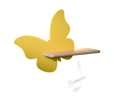 BUTTERFLY LAMPA KINKIET 5W LED 4000K IQ KIDS Z PRZEWODEM Z WŁ. I WTYCZKĄ ZŁOTY BUTTERFLY LAMPA KINKIET 5W LED 4000K IQ KIDS Z PRZEWODEM Z WŁ. I WTYCZKĄ ZŁOTY