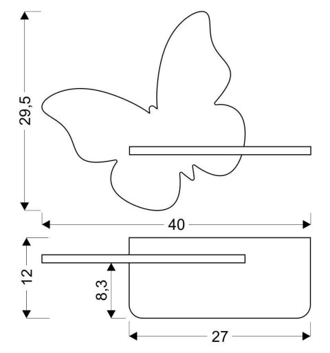 BUTTERFLY LAMPA KINKIET 5W LED 4000K IQ KIDS Z PRZEWODEM Z WŁ. I WTYCZKĄ ZŁOTY BUTTERFLY LAMPA KINKIET 5W LED 4000K IQ KIDS Z PRZEWODEM Z WŁ. I WTYCZKĄ ZŁOTY