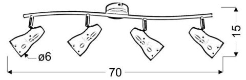 LAMPA FIORD LISTWA 4X40W E14 BIAŁY LAMPA FIORD LISTWA 4X40W E14 BIAŁY