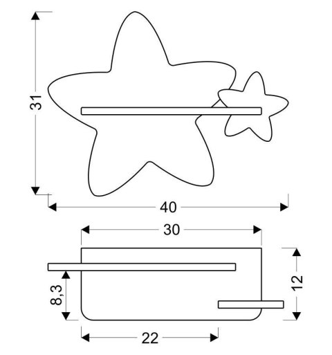 LAMPA STAR KINKIET ŚCIENNY 5W LED IQ KIDS