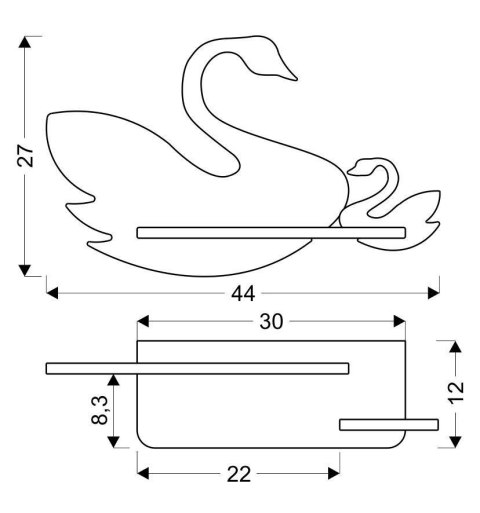 LAMPA SWAN KINKIET ŚCIENNY 5W LED IQ KIDS