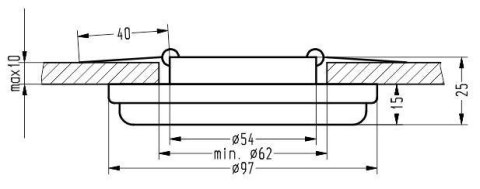 OPRAWA STROPOWA STAŁA OKRĄGŁA SAK-03 AL/TR 5W LED COB 230V SZKŁO AKRYLOWE BEZBAR