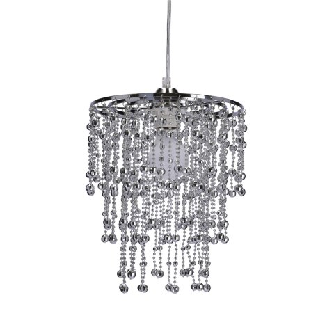 RONI LAMPA WISZĄCA 1X60W E27 ABAŻUR CHROMOWY