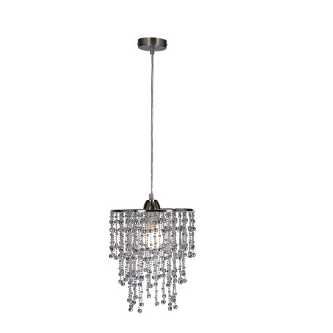 RONI LAMPA WISZĄCA 1X60W E27 ABAŻUR CHROMOWY