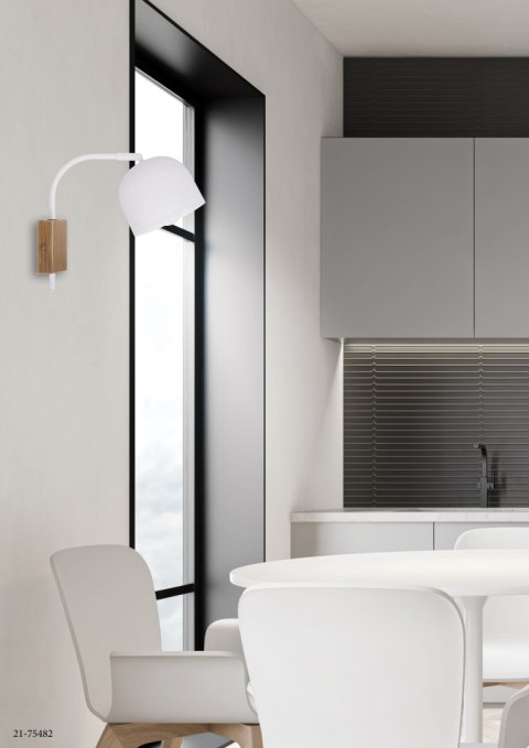 RUPI LAMPA KINKIET 1X40W E27 BIAŁY RUPI LAMPA KINKIET 1X40W E27 BIAŁY
