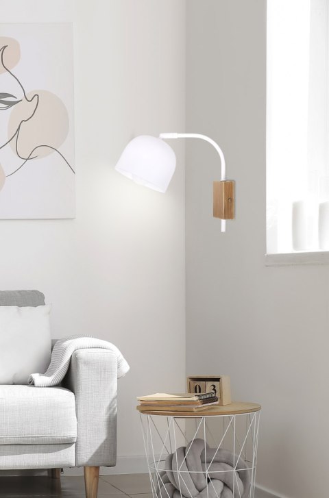 RUPI LAMPA KINKIET 1X40W E27 BIAŁY RUPI LAMPA KINKIET 1X40W E27 BIAŁY