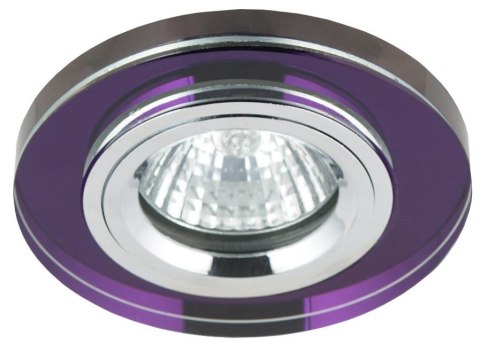 SS-15 CH/PU MR16 CHROM oczko sufitowe lampa sufitowa STAŁA OKRĄGŁA SZKŁO FIOLETOWE SS-15 CH/PU MR16 CHROM oczko sufitowe lampa sufitowa STAŁA OKRĄGŁA SZKŁO FIOLETOWE