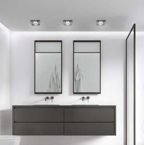 SS-16 CH/BK MR16 CHROM oczko sufitowe lampa sufitowa STAŁA KWADRATOWA SZKŁO CZARNE SS-16 CH/BK MR16 CHROM oczko sufitowe lampa sufitowa STAŁA KWADRATOWA SZKŁO CZARNE