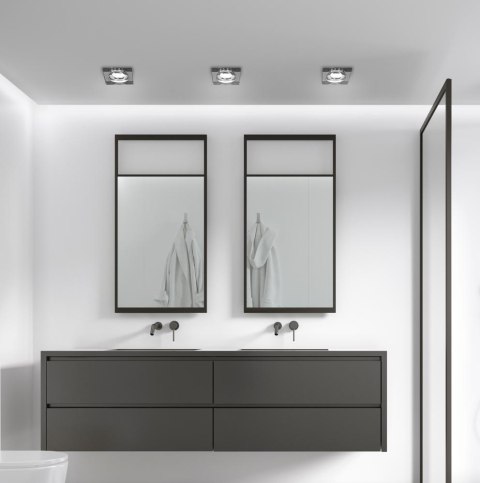 SS-16 CH/BK MR16 CHROM oczko sufitowe lampa sufitowa STAŁA KWADRATOWA SZKŁO CZARNE SS-16 CH/BK MR16 CHROM oczko sufitowe lampa sufitowa STAŁA KWADRATOWA SZKŁO CZARNE