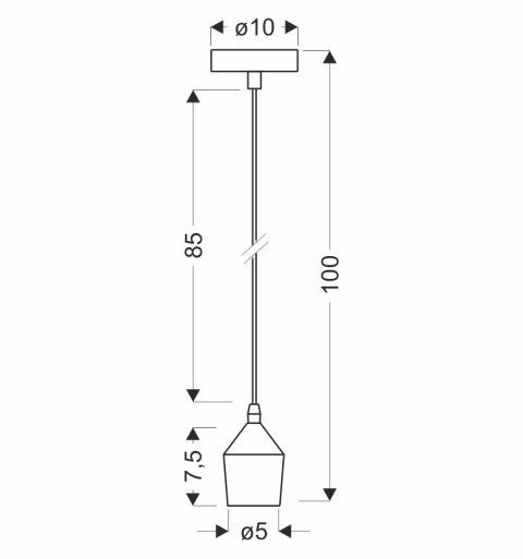 ZAWIESIE METALOWE RL-LPP060B 1X60W E27 ZŁOTY