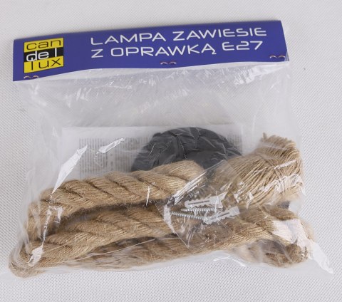ZAWIESIE METALOWE RL-LPP060CX 1X60W E27 SZNUROWE