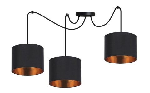 Candida p lampa wisząca czarny 3x40w e27 abażur czarny Candida p lampa wisząca czarny 3x40w e27 abażur czarny