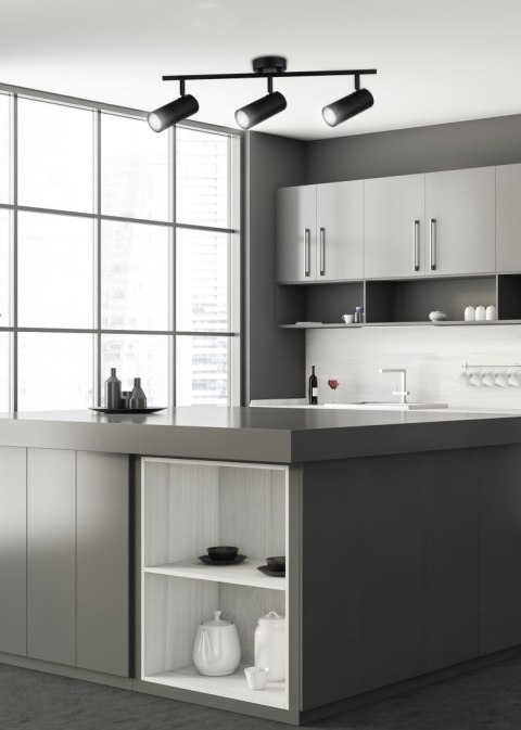 Colly lampa sufitowa czarny 4x15w gu10 klosz czarny Colly lampa sufitowa czarny 4x15w gu10 klosz czarny
