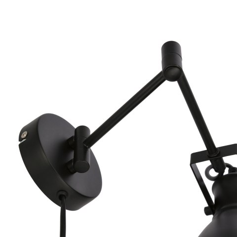 Espera lampa kinkiet 1x40w e27 czarny z przewodem przył. z wtyczką i włącznikiem