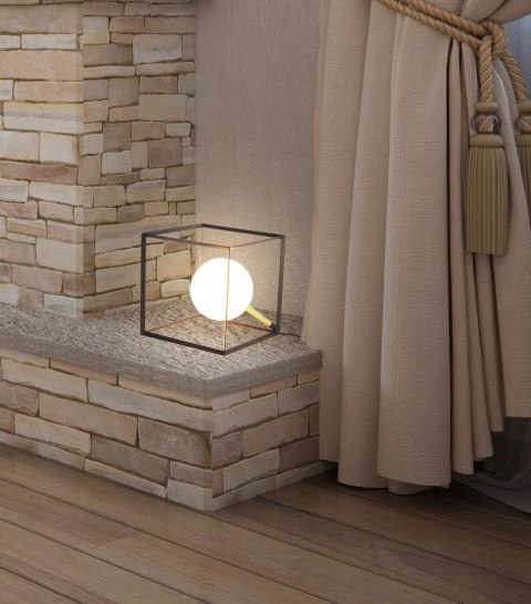 LAMPA STOŁOWA WEERT 1 CZARNY ZŁOTY 20x20x20 LAMPA STOŁOWA WEERT 1 CZARNY ZŁOTY 20x20x20