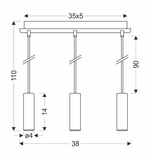 LAMPA WISZĄCA DALLAS 142 MM 3 ZŁOTY LAMPA WISZĄCA DALLAS 142 MM 3 ZŁOTY