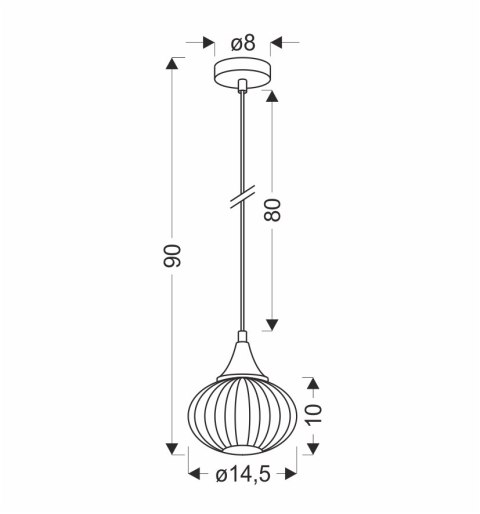 LAMPA WISZĄCA EXETER 145mm 1 CZARNY LAMPA WISZĄCA EXETER 145mm 1 CZARNY