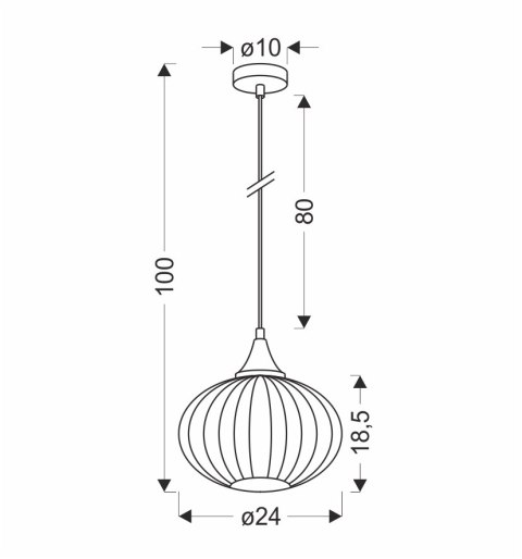 LAMPA WISZĄCA EXETER 240mm 1 CZARNY LAMPA WISZĄCA EXETER 240mm 1 CZARNY