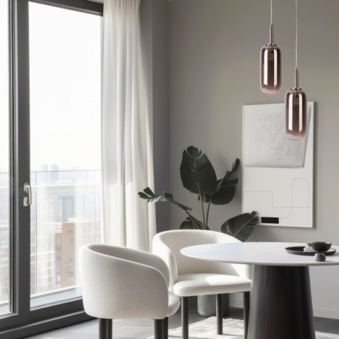 LAMPA WISZĄCA FIUGGI 1 SREBRNY