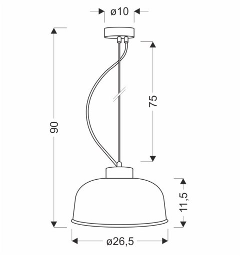 LAMPA WISZĄCA LIVERPOOL II 1 CZERWONY90x26,5x0 LAMPA WISZĄCA LIVERPOOL II 1 CZERWONY90x26,5x0