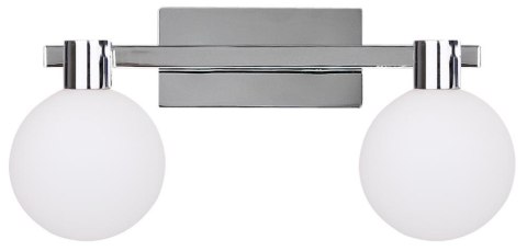 Maldus lampa kinkiet chromowy 2x40w g9 klosz biały Maldus lampa kinkiet chromowy 2x40w g9 klosz biały