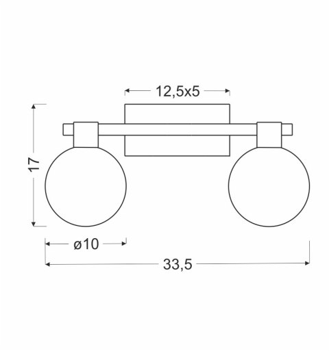 Maldus lampa kinkiet chromowy 2x40w g9 klosz biały Maldus lampa kinkiet chromowy 2x40w g9 klosz biały