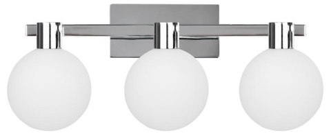 Maldus lampa kinkiet chromowy 3x40w g9 klosz biały Maldus lampa kinkiet chromowy 3x40w g9 klosz biały