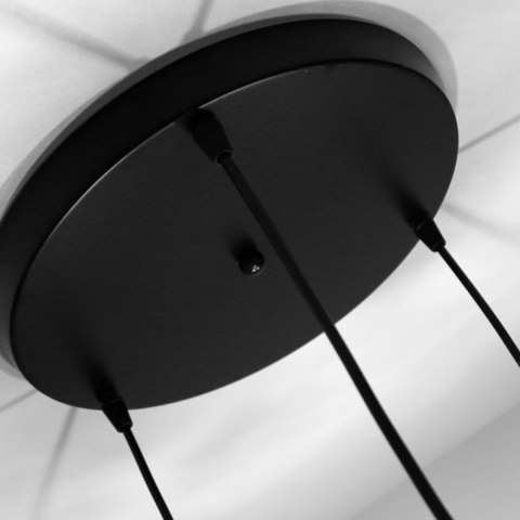 Aspa lampa wisząca czarny talerz 3x40w e27 klosz brązowy
