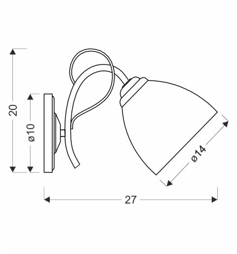 ELOTTE LAMPA KINKIET 1X40W E27 BIAŁY ELOTTE LAMPA KINKIET 1X40W E27 BIAŁY