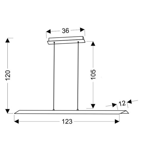 KALAMOS LAMPA WISZĄCA 123X12 30W LED CZARNY 4000K APETI KALAMOS LAMPA WISZĄCA 123X12 30W LED CZARNY 4000K APETI