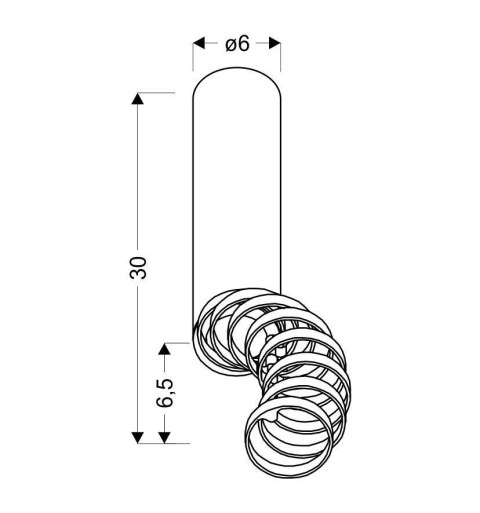 LAMPA SUFITOWA TUBA 1X50W GU10 6/30 BIAŁY LAMPA SUFITOWA TUBA 1X50W GU10 6/30 BIAŁY