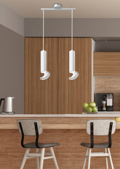 LAMPA WISZĄCA TUBA 2X50W GU10 6/30 BIAŁY LAMPA WISZĄCA TUBA 2X50W GU10 6/30 BIAŁY